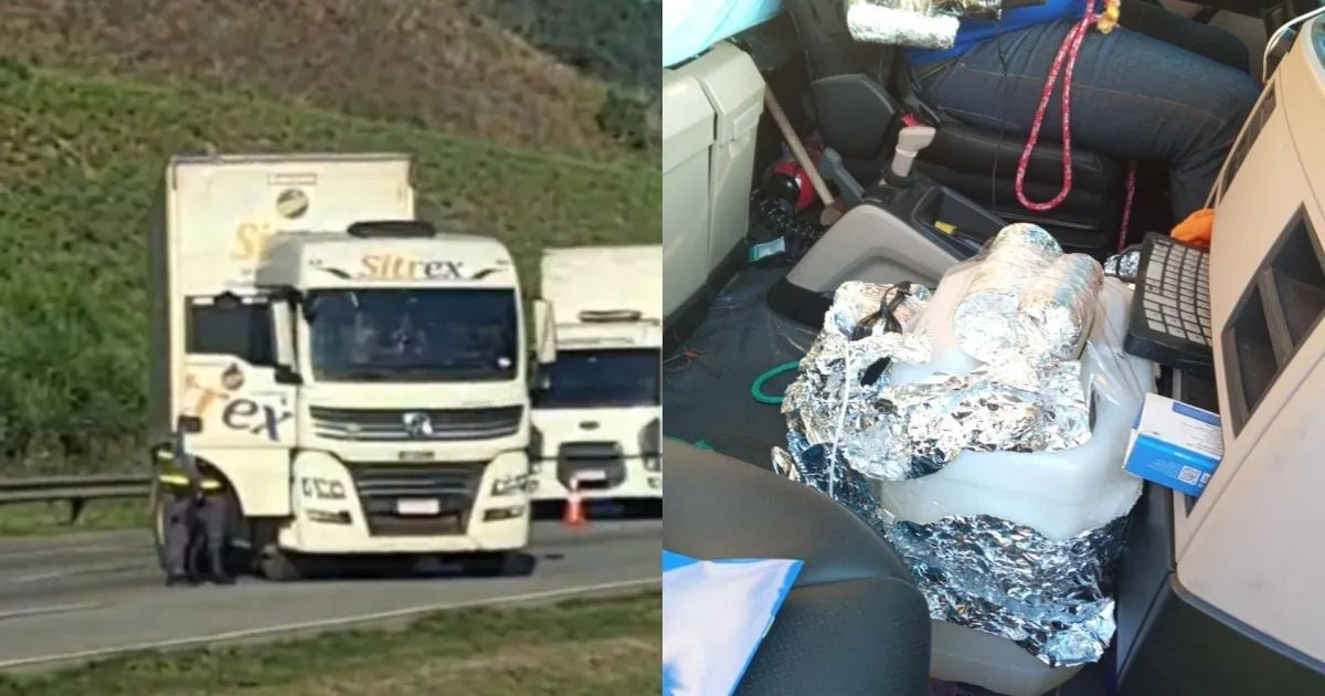 Uma carreta está atravessada na via, desde cerca de 5h30 desta quarta-feira (12), quilômetro 44 da pista externa do Rodoanel Mário Covas, em Itapecerica da Serra, na região metropolitana de São Paulo.