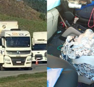 Imagem - Motorista amarrado a bombas interdita Rodoanel com carreta em São Paulo