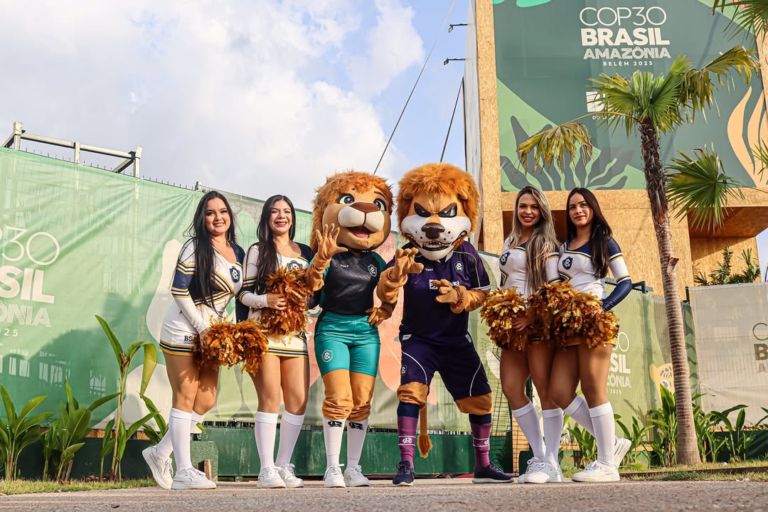 Mascotes e as Leoas Azulinas na COP30 -