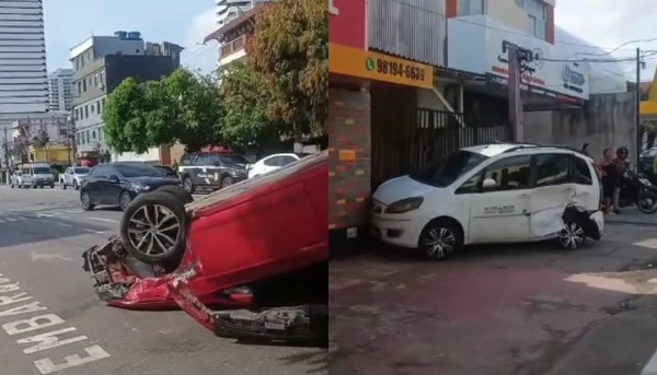 Acidente ocorreu nas primeiras horas da manhã desta quinta-feira (13), no bairro do Telégrafo; um dos condutores teria sinais de embriaguez, segundo testemunhas
