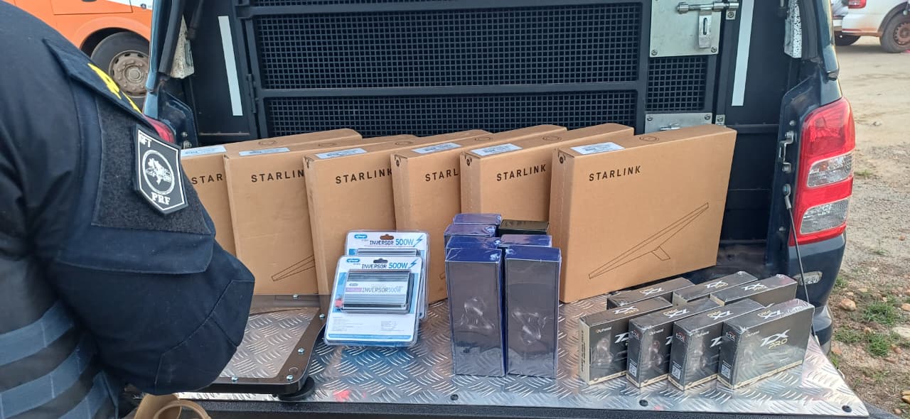 PRF apreendeu diversos aparelhos eletrônicos contrabandeados, no Pará.