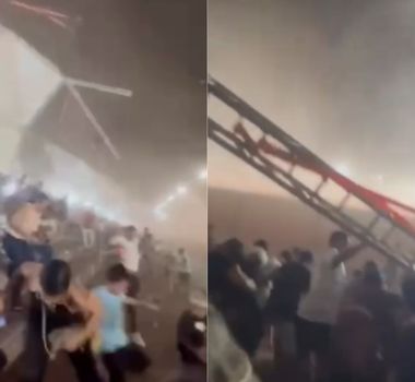 Imagem - Cobertura de arquibancada desaba durante treino da Stock Car em Cuiabá