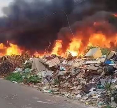 Imagem - Incêndio atinge área abandonada no Distrito Industrial, em Ananindeua
