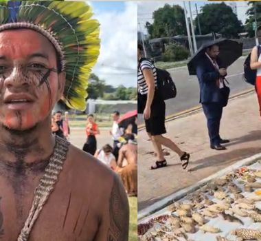 Imagem - 'A floresta também fala por meio da arte', diz indígena em exposição na entrada da Blue Zone