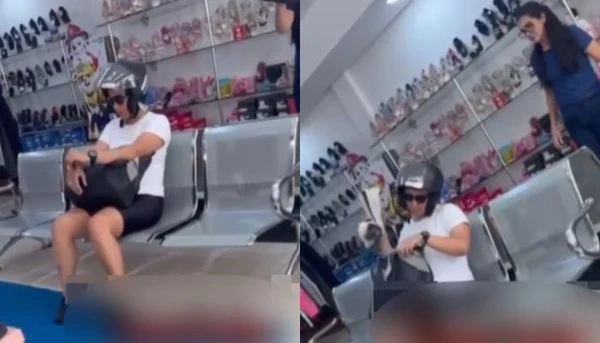 “Não preciso dessas porcarias”, diz mulher flagrada furtando calçados em loja de Parauapebas