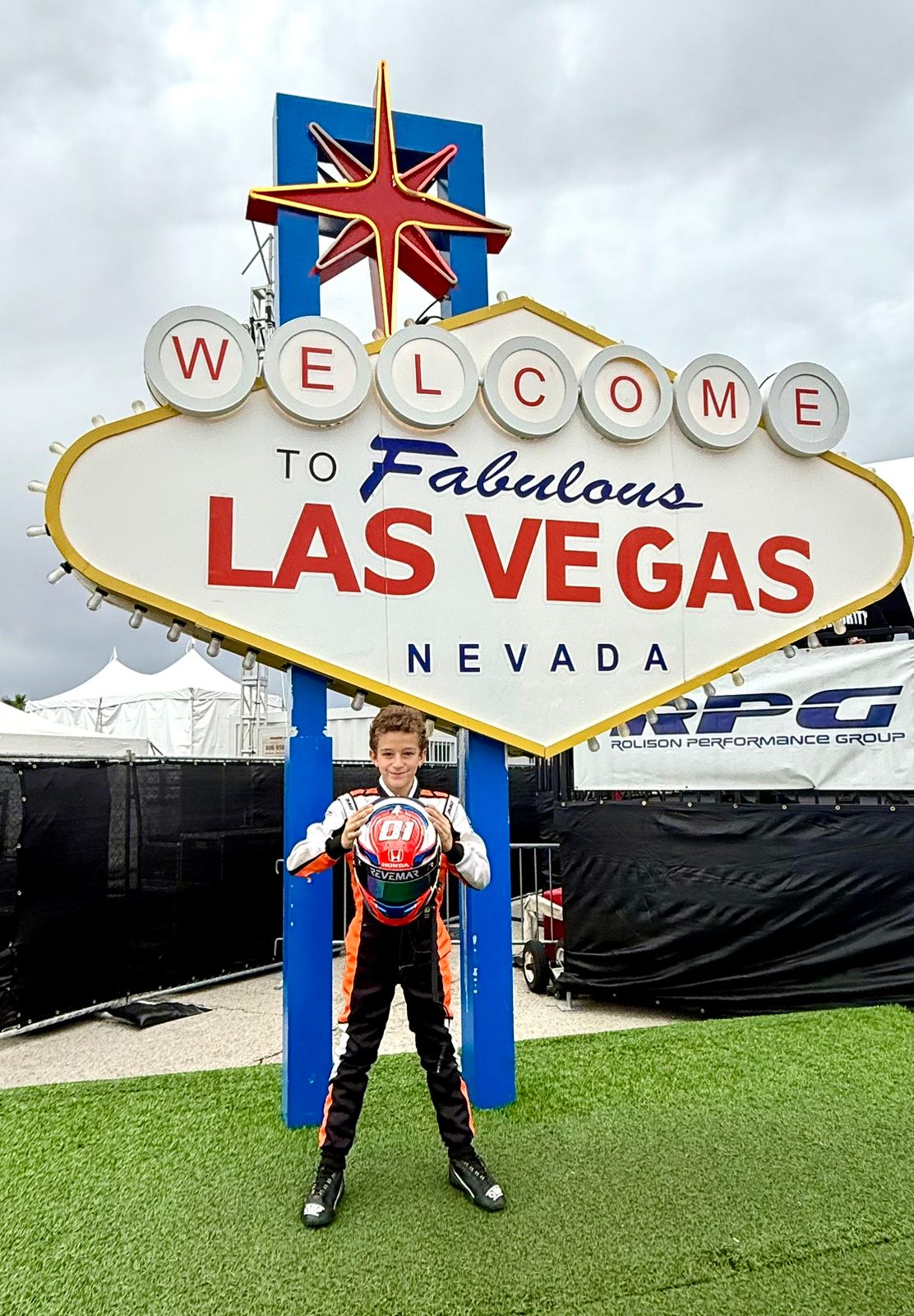 Noah Diamantino correu no lendário Las Vegas Motor Speedway
