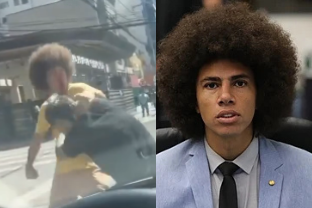 Parlamentar aparece trocando chutes e socos com um homem no centro da cidade; episódio gera críticas e pedidos de cassação