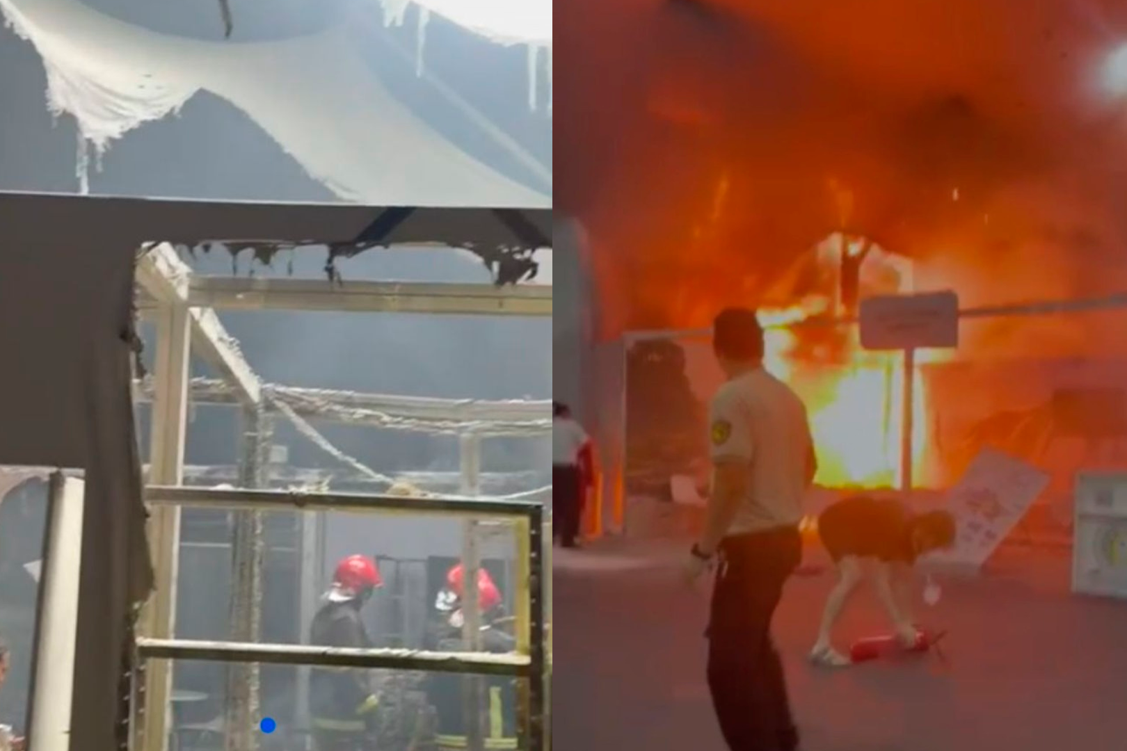 Incêndio na Zona Azul da COP30 -