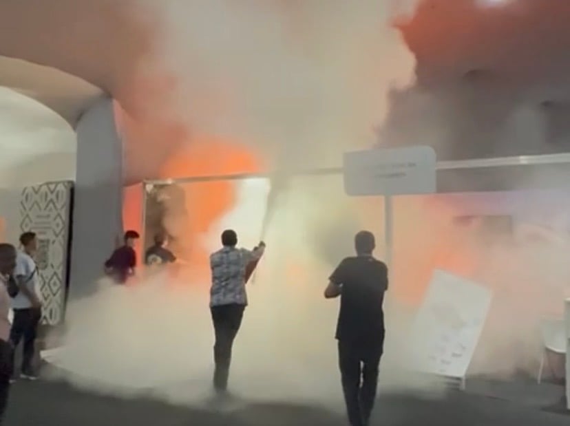 Princípio de incêndio na blue zone da COP30