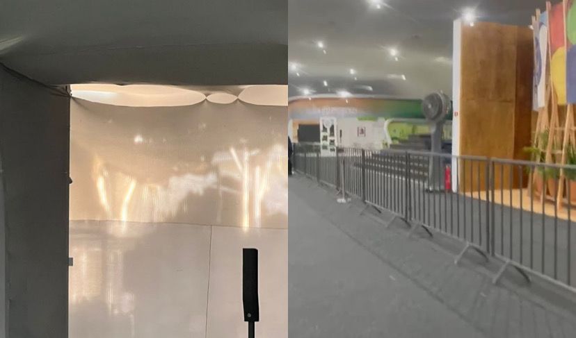 Em vídeo feito pelo Roma News, é possível observar pelas sombras como o pavilhão afetado ficou após as chamas.