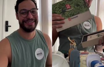 Jornalista viraliza mostrando todos os brindes que “catou” na COP30