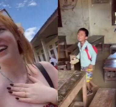 Imagem - Crianças no Laos correm de susto ao ver mulher branca pela primeira vez