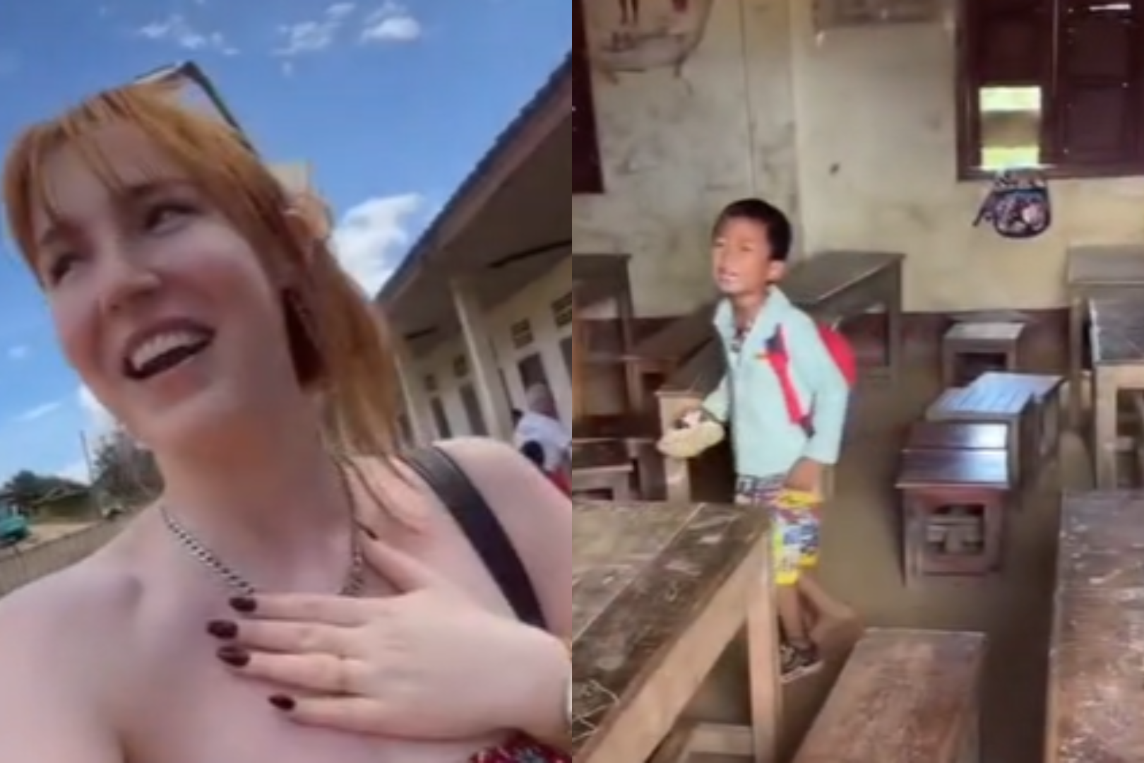 Reação espontânea dos alunos, que nunca tinham visto alguém de pele clara, gerou risadas e viralizou nas redes sociais