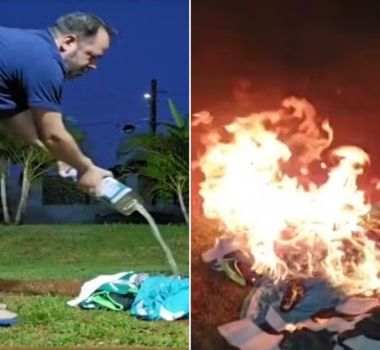 Imagem - Torcedor do Goiás queima coleção de camisas após derrota para o Remo