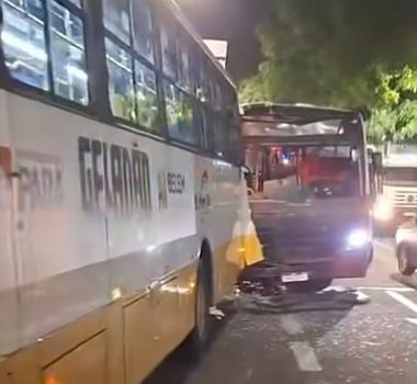Imagem - Colisão entre dois ônibus deixa nove feridos em cruzamento de Belém