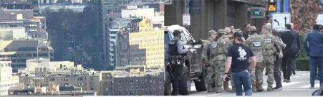 Segundo o jornal The New York Times, a Casa Branca chegou a emitir um alerta vermelho, que indica potencial risco de vida dentro do complexo presidencial.