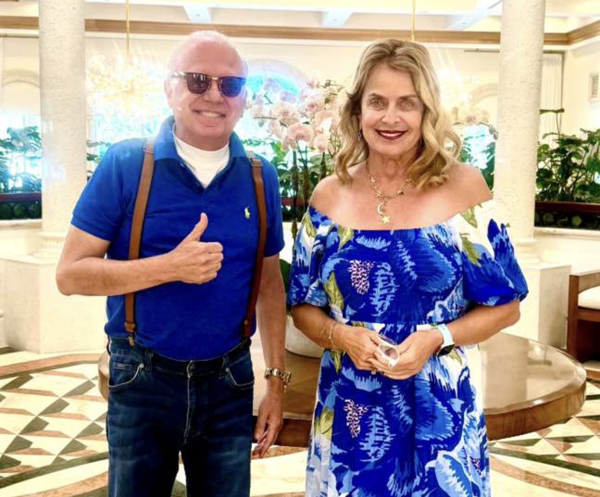 Lipo de Castro Jr e a jornalista Leila Cordeiro