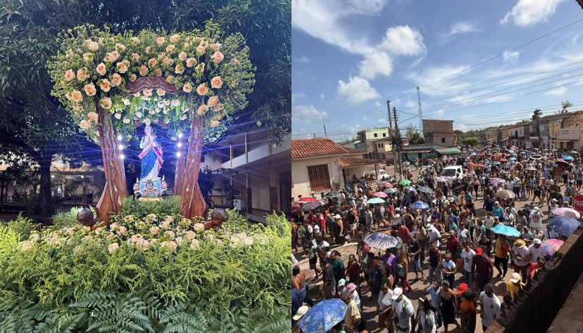 A procissão, considerada uma das mais importantes manifestações religiosas do município, reuniu milhares de fiéis que acompanharam a imagem da padroeira em um percurso cheio de homenagens.