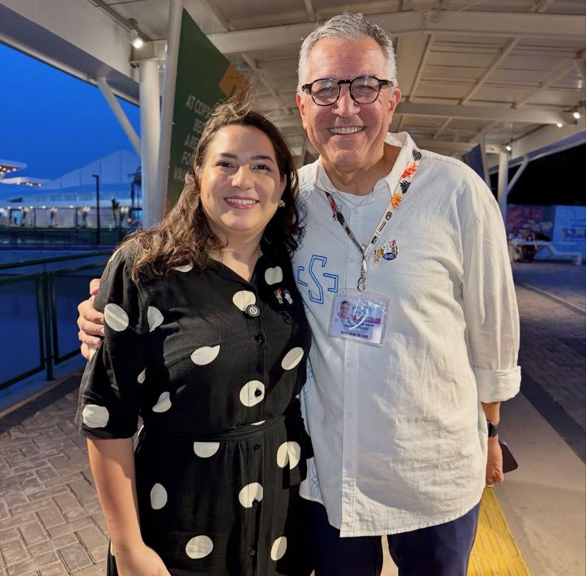 Dani Cruz e Alexandre Padilha, em Belém