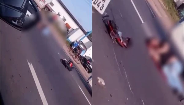 Acidente entre moto e caminhão deixa um jovem morto na BR-316, em Ananindeua