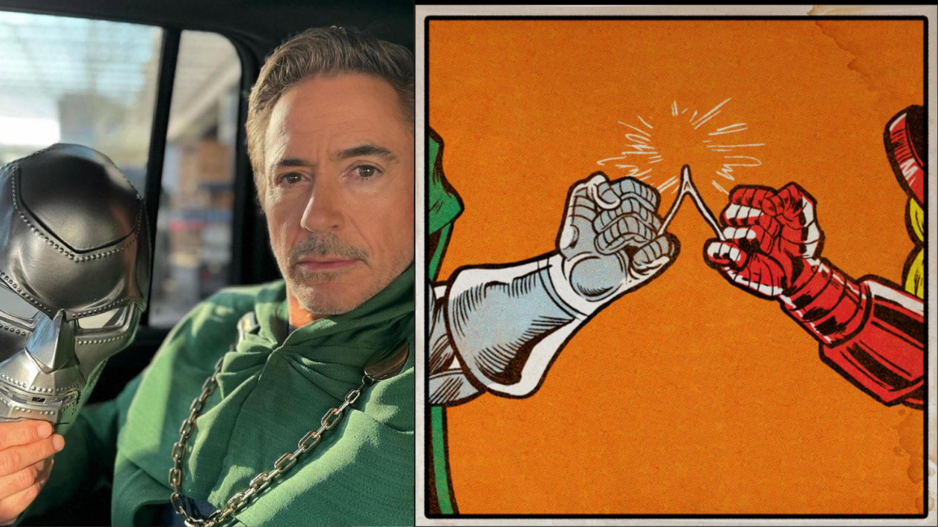 Arte publicada por Robert Downey Jr. sugere elo entre Tony Stark e Doutor Doom no futuro do MCU
