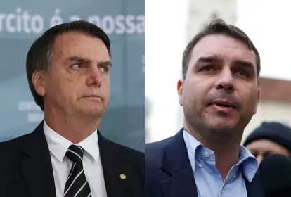 Jair Bolsonaro e Flávio Bolsonaro