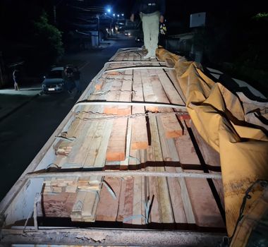 Imagem - Polícia Rodoviária Federal apreende 87 m³ de madeira ilegal no Pará