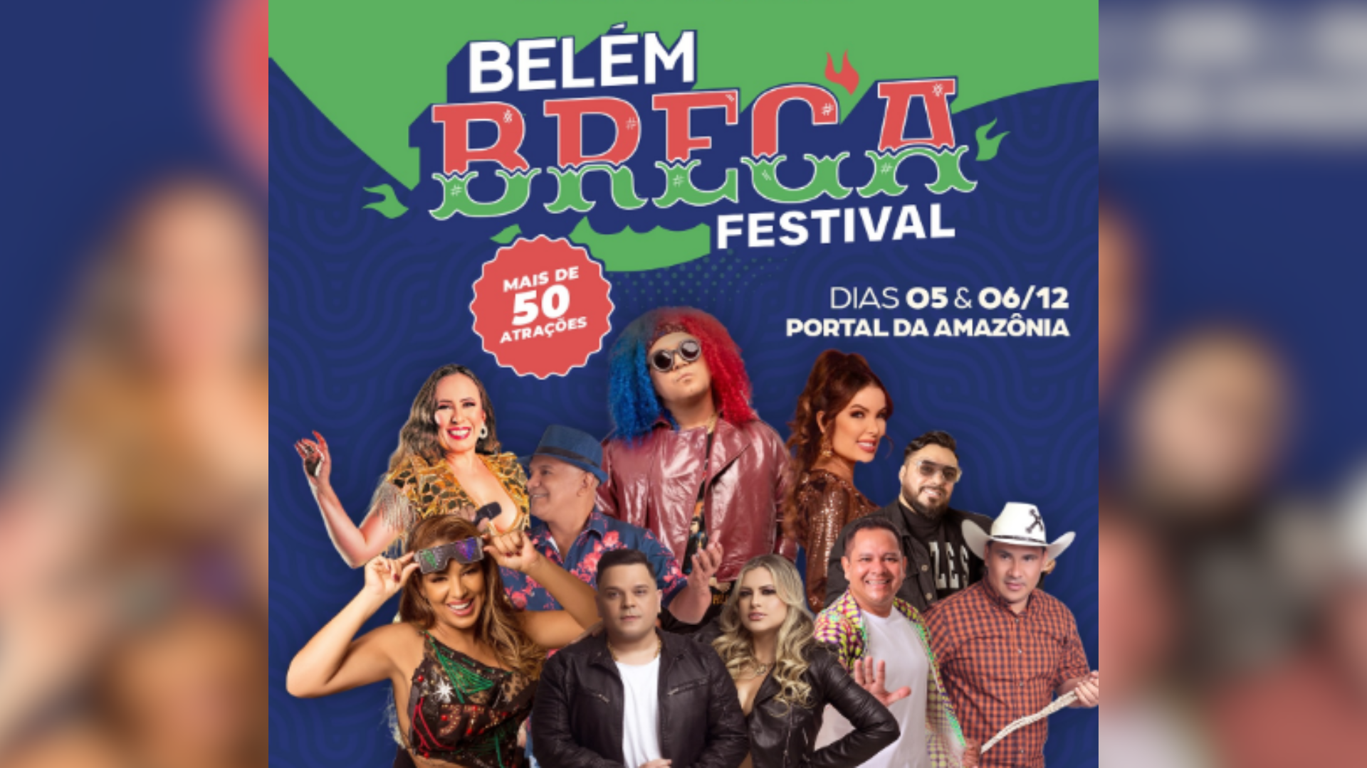 Com entrada gratuita, evento no Portal da Amazônia celebra a força cultural do brega paraense e reúne dezenas de artistas em dois dias de shows