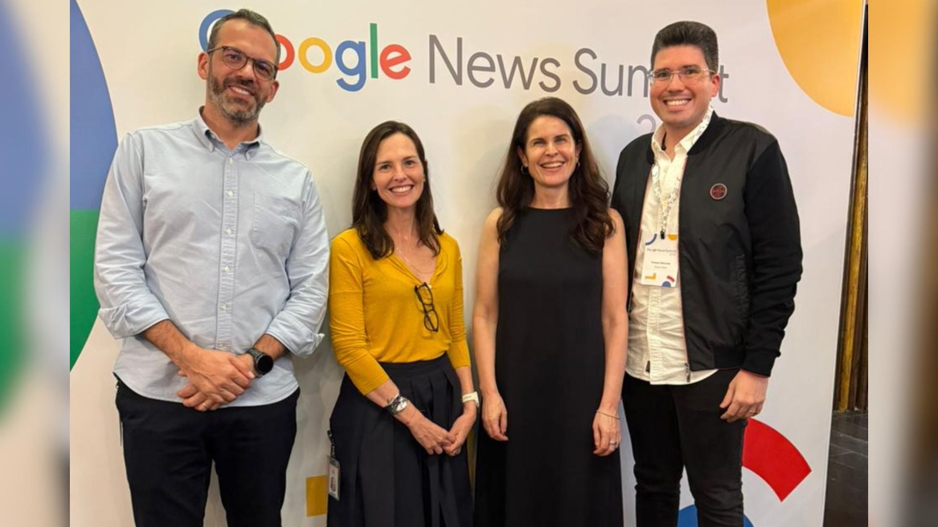 Luiz Henrique Matos - Diretor de Parcerias de Notícias Google; Ale Blanco - Gerente de Parcerias; Fabiana Zanni - Head de Parcerias de Notícias; Romulo Maiorana Netto, Vice-presidente do Grupo Roma.