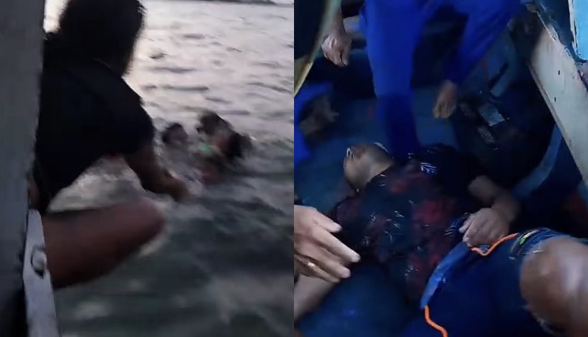 De acordo com relatos dos passageiros, a embarcação virou após uma forte ventania, que provocou intensa agitação na água