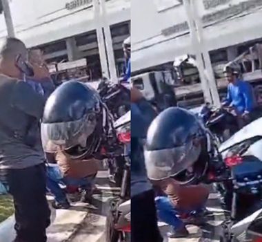 Imagem - Vídeo: motociclista é atingido por carro após avançar sinal no centro de Belém