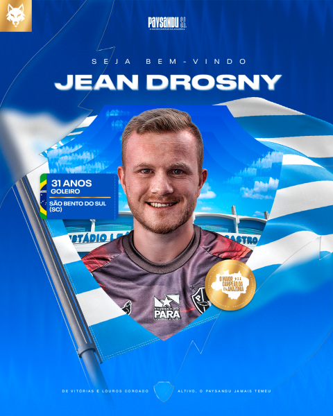 Jean Drosny chega ao Papão para a busca do acesso em 2026