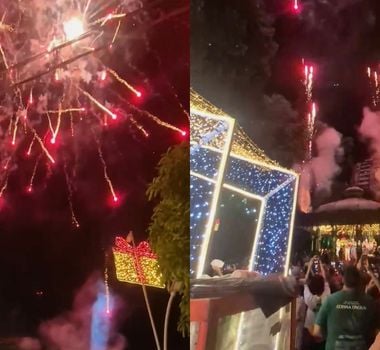 Imagem - Vídeo: Iluminação natalina é inaugurada em Belém com cortejo do Papai Noel e festa para famílias