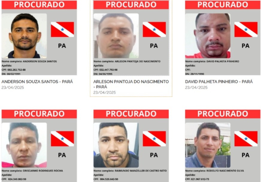 Lista de foragidos -