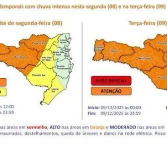 Imagem - Ciclone raro leva Santa Catarina a suspender aulas e emitir alerta máximo