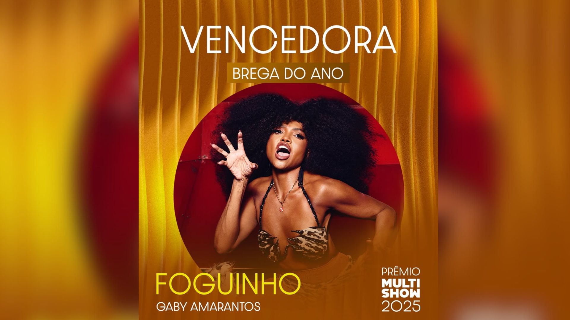 Gaby Amarantos leva 'Brega do Ano' no prêmio Multishow e exalta a força da música da Amazônia