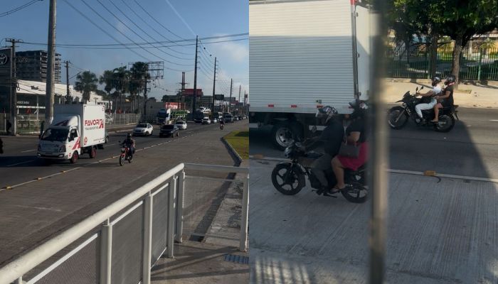 Vídeo: motociclistas são flagrados fazendo retorno irregular e invadindo via expressa do BRT na BR-316
