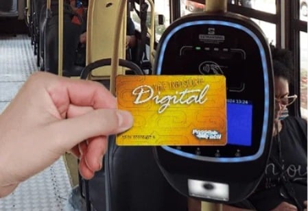 O cartão de bilhetagem eletrônica, tradicionalmente usado para pagar a passagem do transporte público em Belém e região.