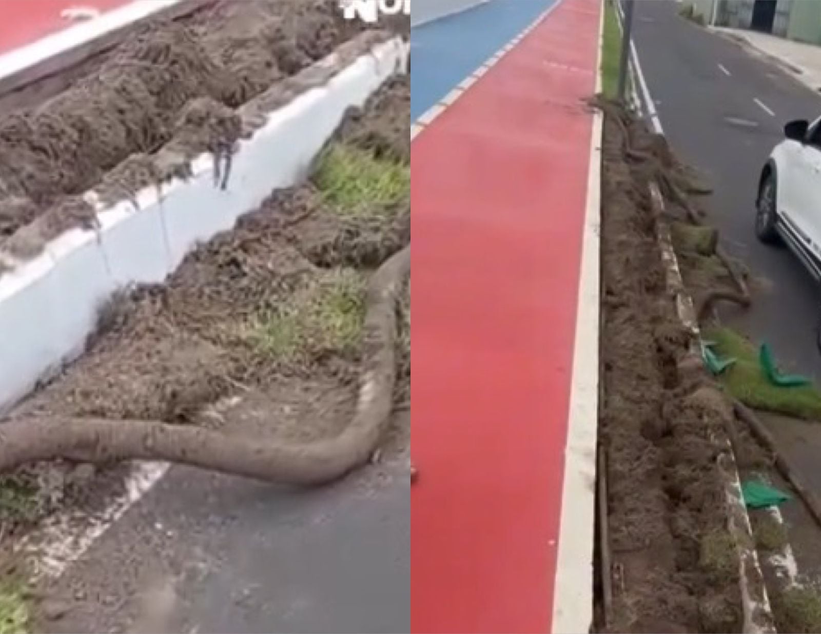 Na manhã deste domingo (14) o espaço amanheceu com sinais de vandalismo, como grama revirada, furto de fios elétricos e de até de lixeiras. 