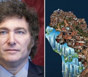 Imagem - Post de Milei gera polêmica ao retratar Brasil de forma depreciativa em mapa da América do Sul