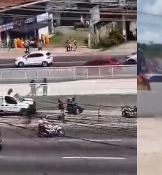 Imagem - Dois acidentes envolvendo moto e ambulância são registrados na via do BRT Metropolitano, em Ananindeua