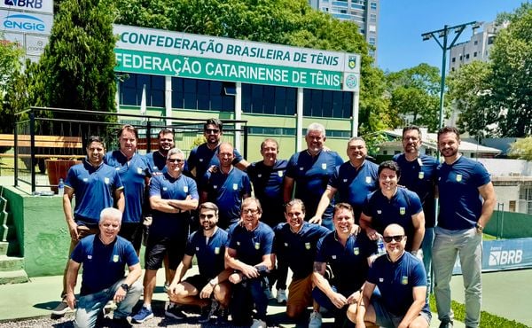 Celestino Rocha participou da confraternização da Confederação Brasileira de Tênis
