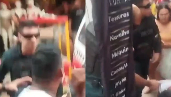 PM agride vendedor de pipoca e gera revolta no centro comercial de Belém