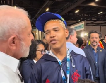 Encontro do presidente com o jovem catador -
