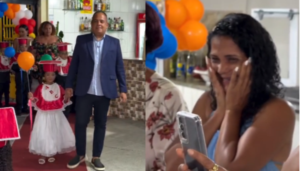 Mãe foi impedida de participar da cerimônia original após não conseguir pagar taxa cobrada pela escola