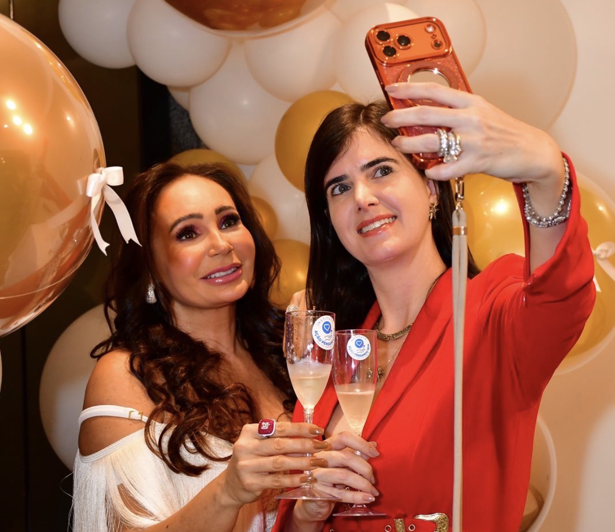 Carmen Peixoto, presidente do Instituto APB, e Nicole Mello