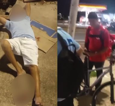 Imagem - Vídeo: entregador atropela idoso na calçada e foge sem prestar socorro em Belém