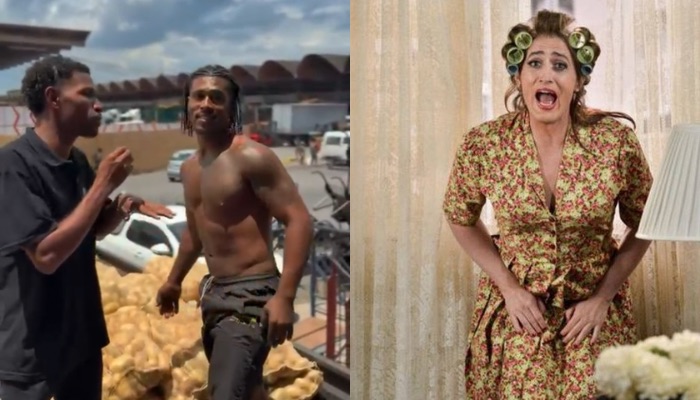 ( Dona Hermínia da vida real viraliza no Ceasa do Rio de Janeiro)