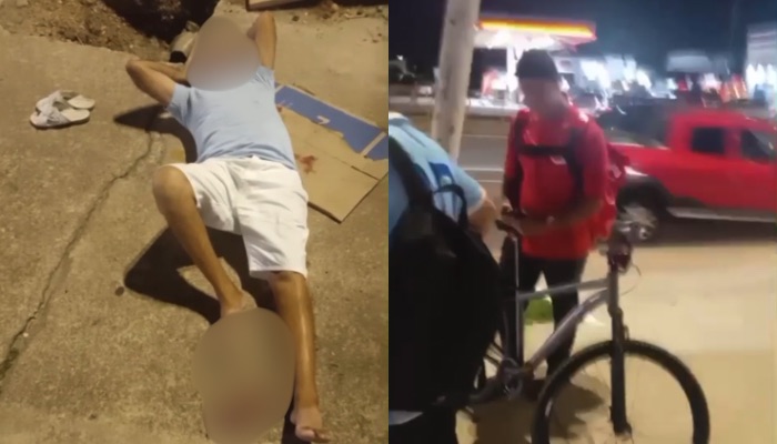 Vídeo: entregador atropela idoso na calçada e foge sem prestar socorro em Belém