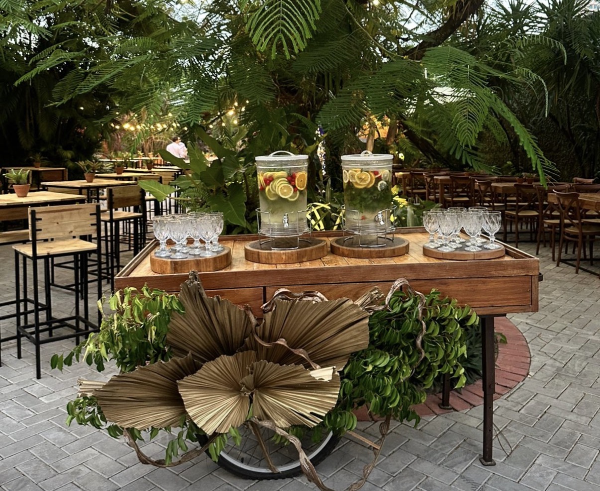 Cenário do Garden 821, preparado e decorado por Cleide Borsoi